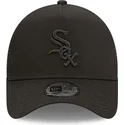 schwarze-trucker-kappe-mit-schwarzem-logo-a-frame-tonal-mesh-von-chicago-white-sox-mlb-von-new-era