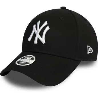 Casquette courbée noire ajustable pour femme 9FORTY Essential New York Yankees MLB New Era