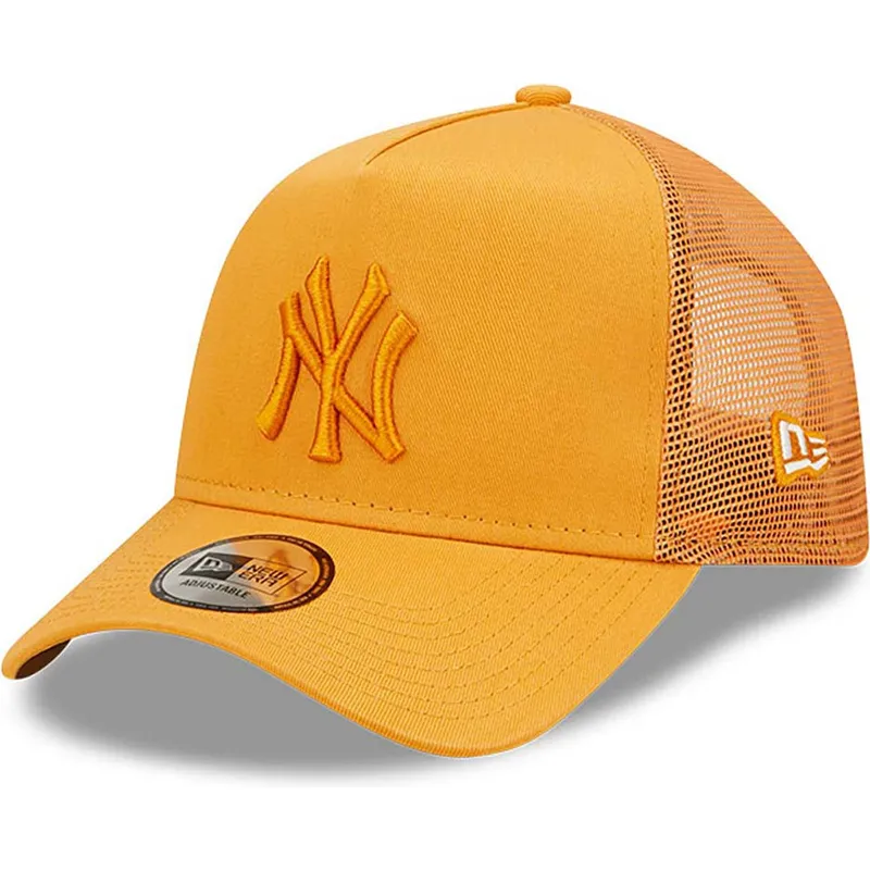 mutzen-gebogen-orange-snapback-a-frame-tonal-mesh-der-new-york-yankees-mlb-von-new-era