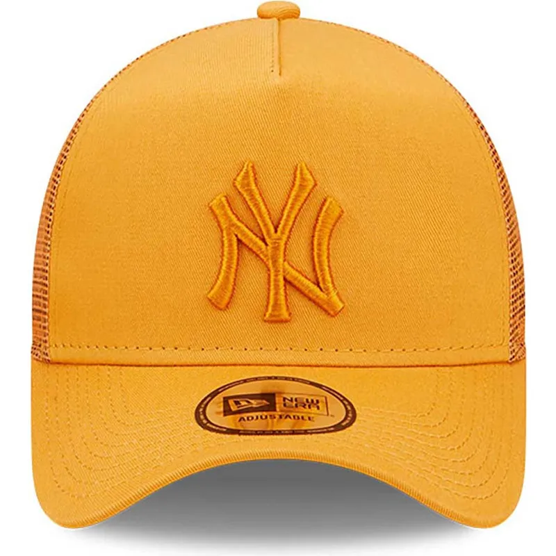 mutzen-gebogen-orange-snapback-a-frame-tonal-mesh-der-new-york-yankees-mlb-von-new-era