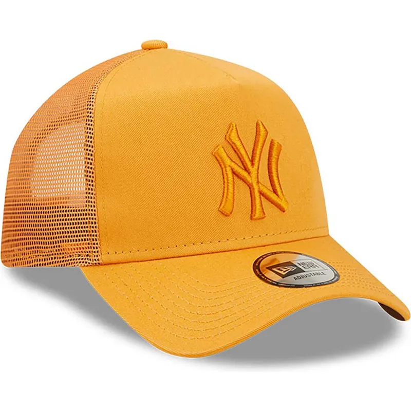 mutzen-gebogen-orange-snapback-a-frame-tonal-mesh-der-new-york-yankees-mlb-von-new-era