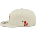 mutzen-flach-beige-snapback-9fifty-flower-der-chicago-white-sox-mlb-von-new-era
