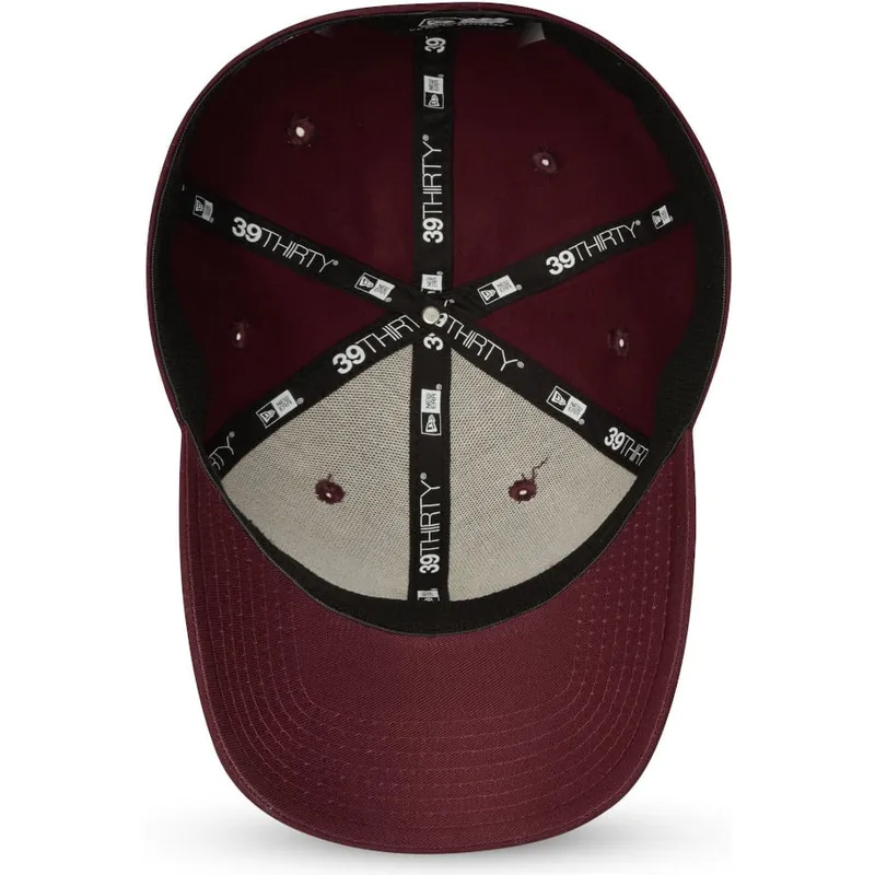 mutzen-gebogen-rot-angepasst-granate-39thirty-league-essential-der-new-york-yankees-mlb-von-new-era