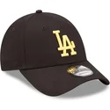 mutzen-gebogen-schwarz-verstellbares-band-9forty-league-essential-der-los-angeles-dodgers-mlb-von-new-era