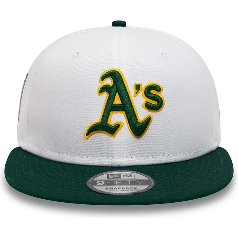 mutzen-flach-weiss-snapback-rickey-henderson-9fifty-crown-patches-der-oakland-athletics-mlb-von-new-era