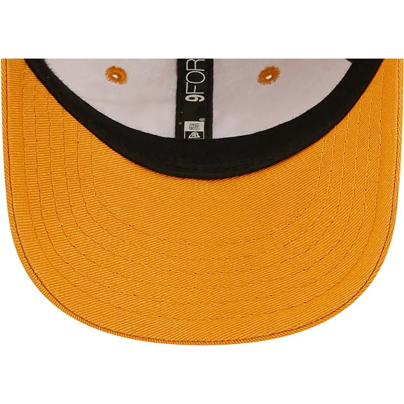 mutzen-gebogen-orange-verstellbares-band-fur-kinder-pequeno-9forty-league-essential-der-new-york-yankees-mlb-von-new-era
