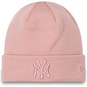 rosa-damenmutze-mit-rosa-logo-cuff-metallic-der-new-york-yankees-mlb-von-new-era