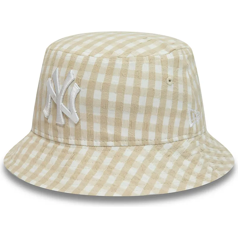 eimer-beige-der-bucket-beige-para-mujer-tapered-gingham-von-new-era