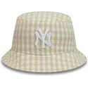 eimer-beige-der-bucket-beige-para-mujer-tapered-gingham-von-new-era