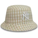 eimer-beige-der-bucket-beige-para-mujer-tapered-gingham-von-new-era