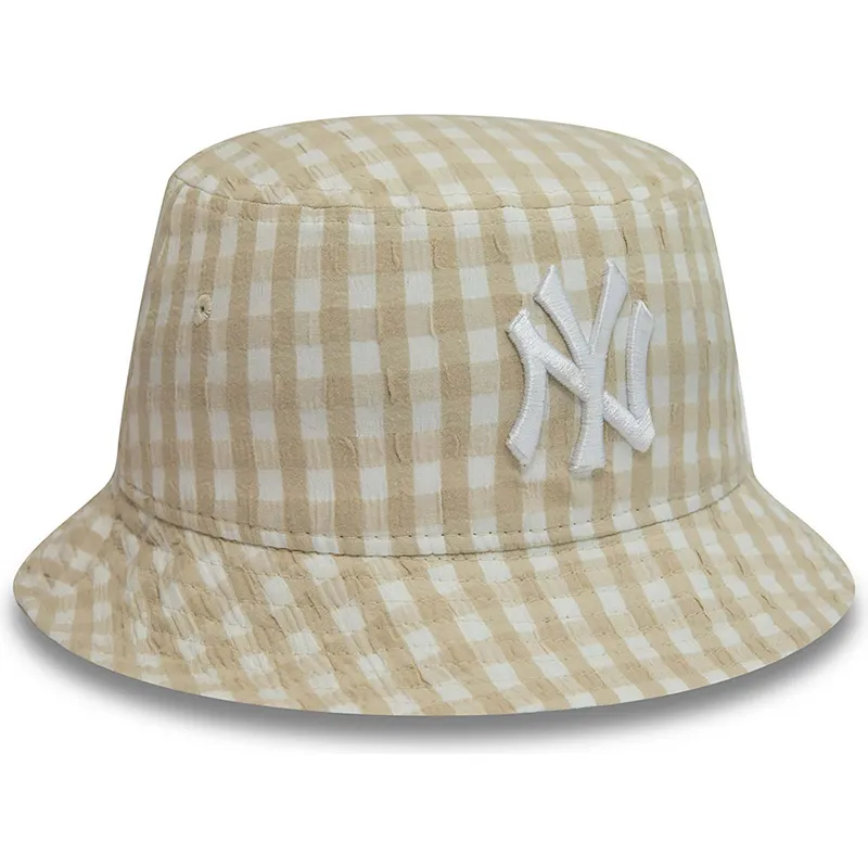 eimer-beige-der-bucket-beige-para-mujer-tapered-gingham-von-new-era