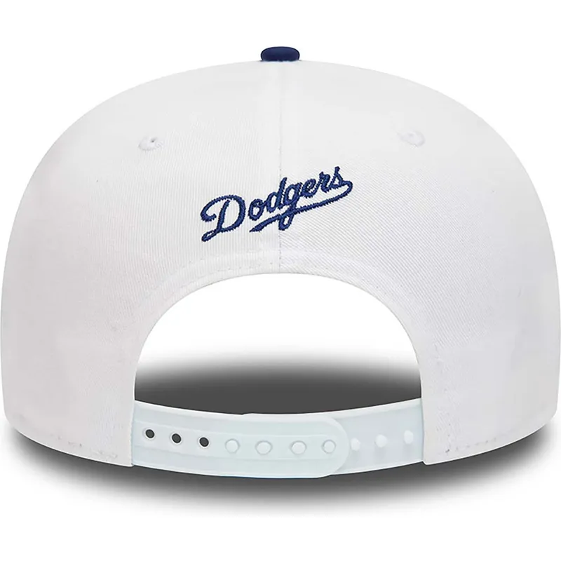 mutzen-flach-weiss-snapback-9fifty-crown-patches-der-los-angeles-dodgers-mlb-von-new-era