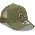 casquette-trucker-verte-avec-logo-vert-a-frame-tonal-mesh-new-york-yankees-mlb-new-era