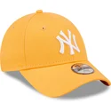 mutzen-gebogen-orange-verstellbares-band-fur-kinder-9forty-league-essential-der-new-york-yankees-mlb-von-new-era