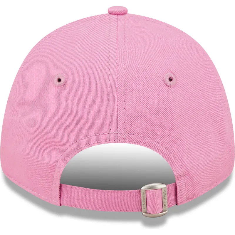 mutzen-gebogen-rosa-verstellbares-band-fur-kinder-9forty-league-essential-der-new-york-yankees-mlb-von-new-era