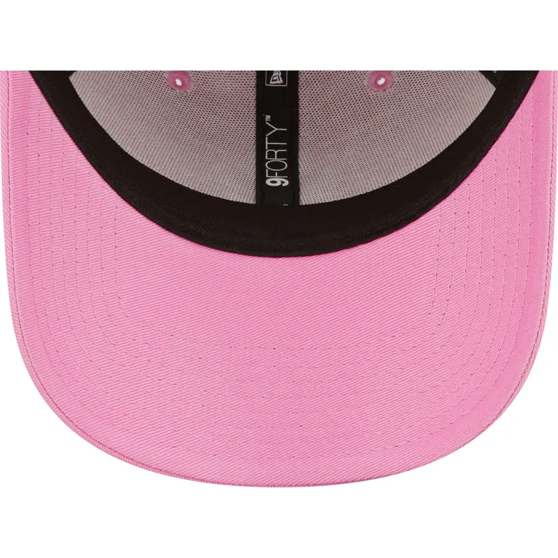 mutzen-gebogen-rosa-verstellbares-band-fur-kinder-9forty-league-essential-der-new-york-yankees-mlb-von-new-era