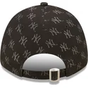 schwarze-gebogene-verstellbare-damenkappe-9forty-monogram-der-new-york-yankees-mlb-von-new-era