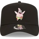 mutzen-gebogen-schwarz-snapback-a-frame-der-patricio-estrella-bob-esponja-von-new-era