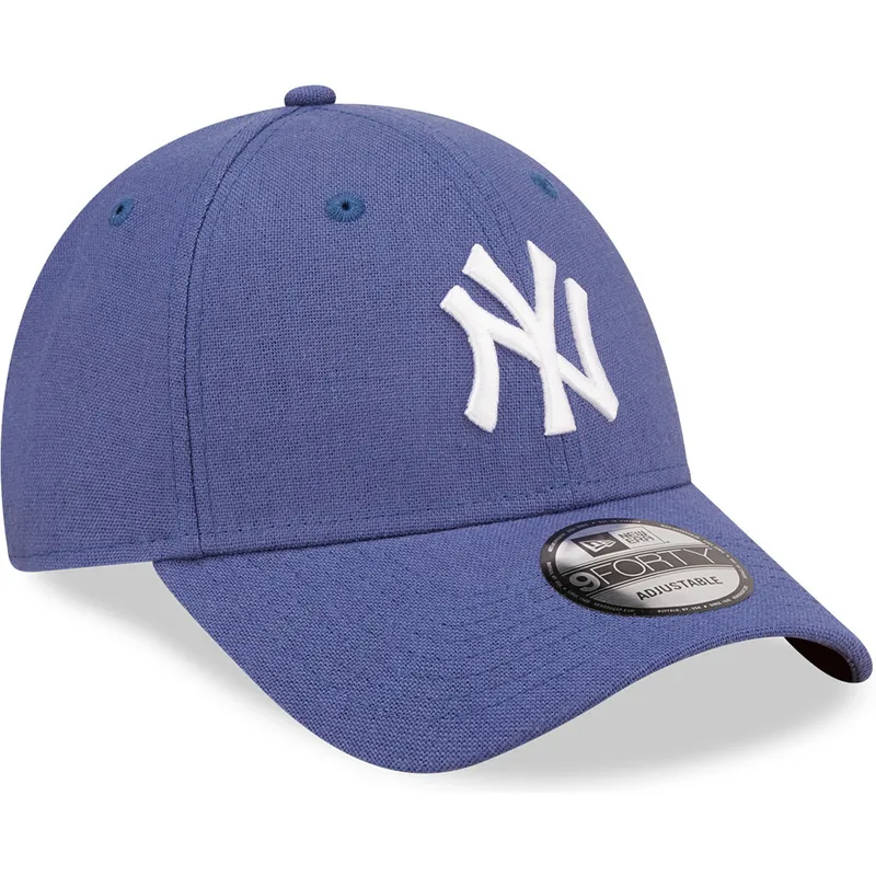 mutzen-gebogen-blau-verstellbares-band-9forty-linen-der-new-york-yankees-mlb-von-new-era