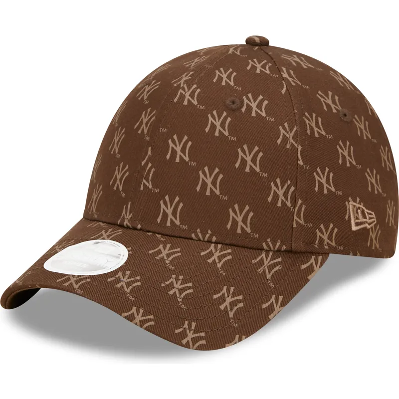 mutzen-gebogen-braun-verstellbares-band-9forty-monogram-der-new-york-yankees-mlb-von-new-era