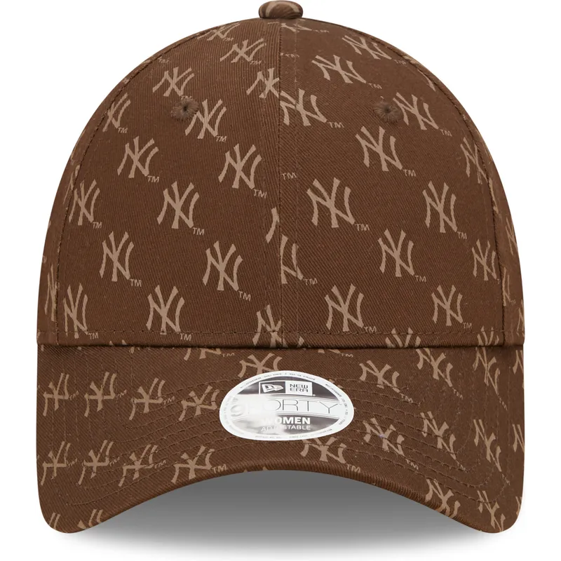 mutzen-gebogen-braun-verstellbares-band-9forty-monogram-der-new-york-yankees-mlb-von-new-era