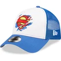 mutzen-gebogen-blau-snapback-fur-kinder-a-frame-der-superman-dc-comics-von-new-era
