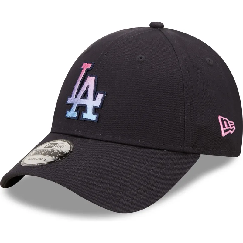 mutzen-gebogen-marineblau-verstellbares-band-9forty-gradient-infill-der-los-angeles-dodgers-mlb-von-new-era