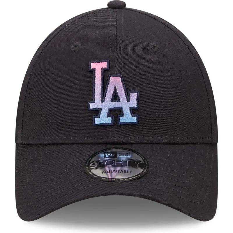 mutzen-gebogen-marineblau-verstellbares-band-9forty-gradient-infill-der-los-angeles-dodgers-mlb-von-new-era