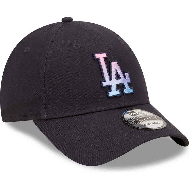 mutzen-gebogen-marineblau-verstellbares-band-9forty-gradient-infill-der-los-angeles-dodgers-mlb-von-new-era