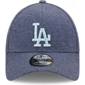 marineblaue-verstellbare-kappe-mit-gebogenem-schirm-und-blauem-logo-9forty-jersey-essential-der-los-angeles-dodgers-mlb-von-new-