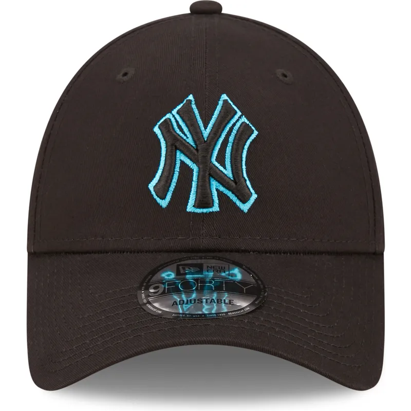 mutzen-gebogen-schwarz-verstellbares-band-9forty-neon-outline-der-new-york-yankees-mlb-von-new-era mutzen-gebogen-schwarz-verstellbares-band-9forty-neon-outline-der-new-york-yankees-mlb-von-new-era