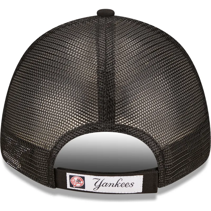 schwarze-verstellbare-trucker-kappe-a-frame-home-field-der-new-york-yankees-mlb-von-new-era