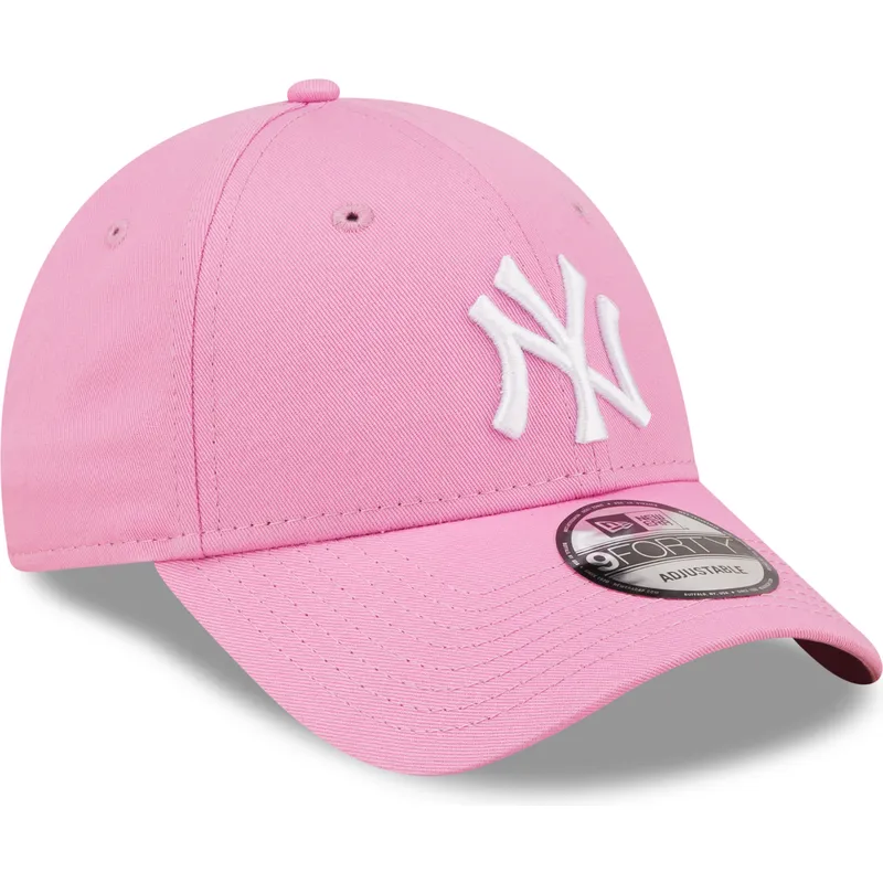 mutzen-gebogen-rosa-verstellbares-band-9forty-league-essential-der-new-york-yankees-mlb-von-new-era mutzen-gebogen-rosa-verstellbares-band-9forty-league-essential-der-new-york-yankees-mlb-von-new-era