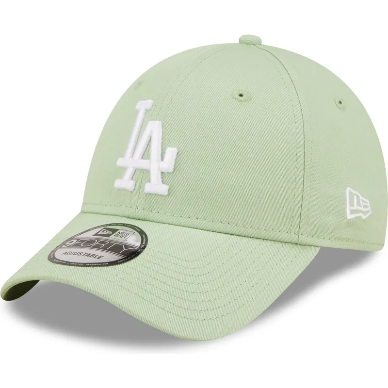 mutzen-gebogen-grun-verstellbares-band-claro-9forty-league-essential-der-los-angeles-dodgers-mlb-von-new-era