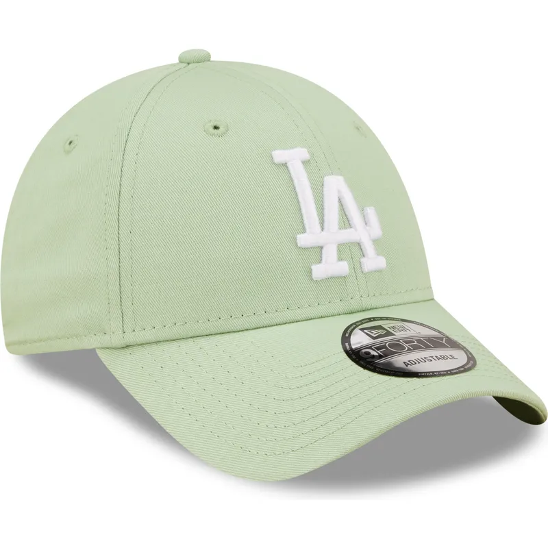 mutzen-gebogen-grun-verstellbares-band-claro-9forty-league-essential-der-los-angeles-dodgers-mlb-von-new-era