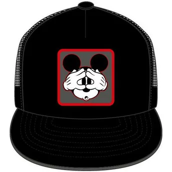 Capslab Flat Brim Mickey Mouse CASF MO3 Disney Black Trucker Hat