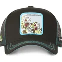 schwarze-trucker-kappe-rick-and-morty-re3-rick-and-morty-von-capslab