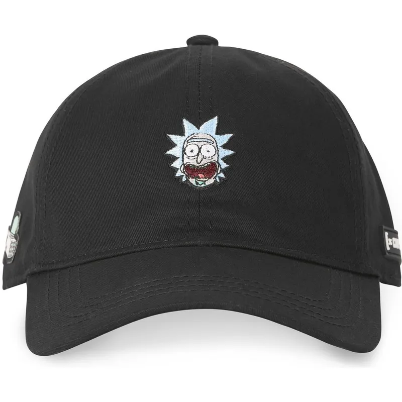 mutzen-gebogen-schwarz-verstellbares-band-rick-sanchez-rick-und-morty-von-capslab