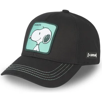 Svart böjd snapback-keps Snoopy NU1 Peanuts från Capslab