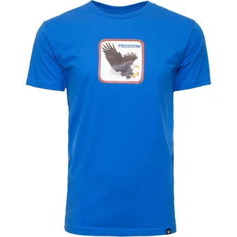 Kortärmad blå t-shirt med örn Freedom Pinion The Farm från Goorin Bros.