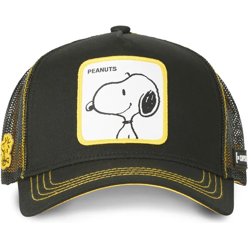 mutzen-gebogen-schwarz-snapback-snoopy-erdnusse-von-capslab