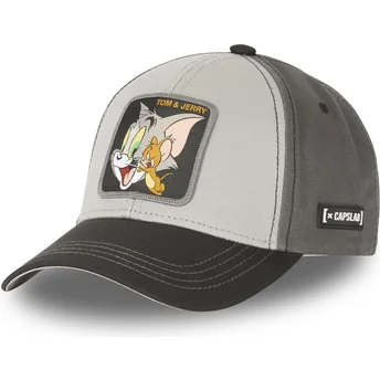 Gorra curva gris ajustable Tom y Jerry TJ4 Looney Tunes de Capslab