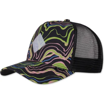 Czarna czapka trucker Arty Waves HFT od Djinns
