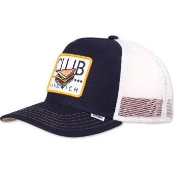 Gorra trucker azul marino y blanca Club Sandwich HFT Food de Djinns