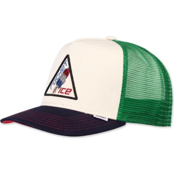 Gorra trucker blanca y verde Rocket Ice HFT Food de Djinns