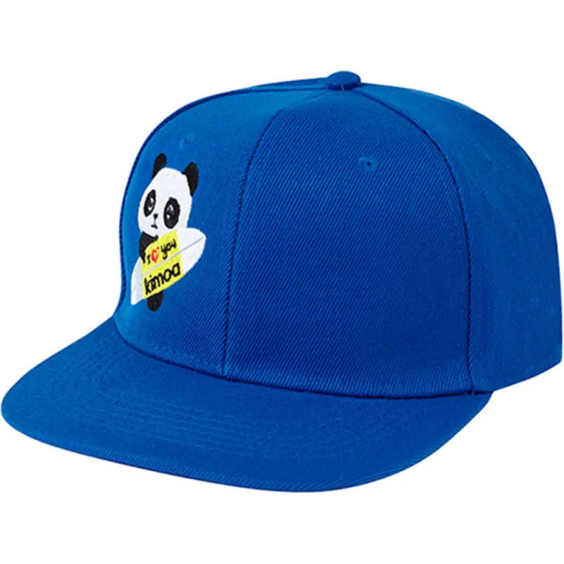 blaue-flatcap-snapback-panda-by-domingo-zapata-von-kimoa