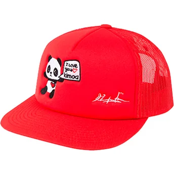 Gorra plana roja snapback Panda by Domingo Zapata de Kimoa