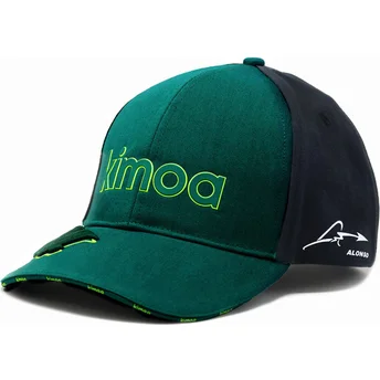 Gorra curva verde y negra ajustable Fernando Alonso de Aston Martin Formula 1 de Kimoa