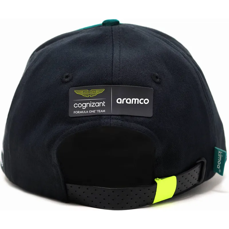 grune-und-schwarze-verstellbare-curved-cap-fernando-alonso-von-aston-martin-formula-1-von-kimoa