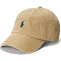 polo-ralph-lauren-cotton-chino-classic-sport-verstellbare-braune-kappe-mit-dunkelblauem-logo